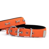 Doggie Konfor Dokuma Kemikli Boyun Tasması Turuncu 2.5*37-45 cm (DSBT-2562 M) - 1