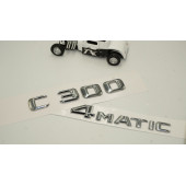 Benz C 300 4Matic Bagaj Krom Metal 3M 3D Yazı Logo - 2