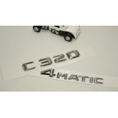 Benz C 320 4Matic Bagaj Krom Metal 3M 3D Yazı Logo thumbnail 2