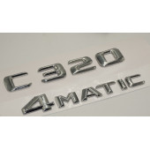 Benz C 320 4Matic Bagaj Krom Metal 3M 3D Yazı Logo thumbnail 3