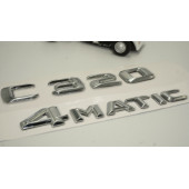 Benz C 320 4Matic Bagaj Krom Metal 3M 3D Yazı Logo thumbnail 4