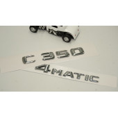 Benz C 350 4Matic Bagaj Krom Metal 3M 3D Yazı Logo thumbnail 2