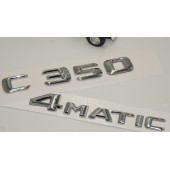 Benz C 350 4Matic Bagaj Krom Metal 3M 3D Yazı Logo thumbnail 3