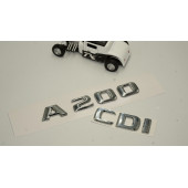 Benz A 200 CDi Bagaj Krom Metal 3M 3D Yazı Logo thumbnail 2