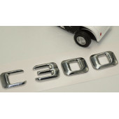 Benz C 300 Bagaj Krom Metal 3M 3D Yazı Logo - 3