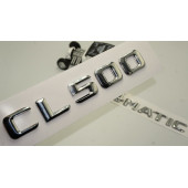 Benz CL 500 4Matic Bagaj Krom Metal 3M 3D Yazı Logo - 1