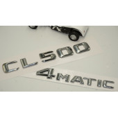 Benz CL 500 4Matic Bagaj Krom Metal 3M 3D Yazı Logo - 3
