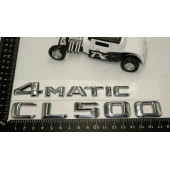 Benz CL 500 4Matic Bagaj Krom Metal 3M 3D Yazı Logo - 5