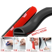 Contacall Otomobil Fitili İki Kapı Arası Fitili Orta Direk Fitili 2 Metre Kendinden Yapışkanlı Rüzgar Azaltıcı Fitil - 1