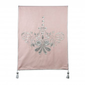 Toz Pembe Kumaş üzerine Maraş İşi Runner - 1