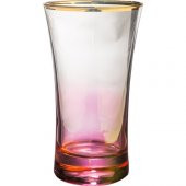 Kcd Soprano Pembe Kesme El Dekor Yaldızlı 6 Adet Desenli Su ve Meşrubat Bardak Takımı thumbnail 2