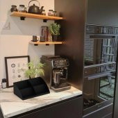 KASAÖNÜ , BAR ÖNÜ ,TEZGAH ÖNÜ APERATİF STANDI , TEZGAHÖNÜ ORGANİZER RAF 50 CM 2 KATLI MODEL SİYAH - 3
