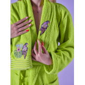 ALYA LÜKS NAKIŞLI PAMUKLU 2 PARÇA BORNOZ SETİ - 6