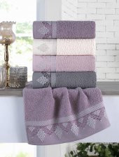 Damask 4'Lü 50x90 cm El & Yüz Havlu Seti - Pamuklu - 1