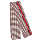 Açık Pembe Beyaz Kareli Şal 90x180 cm - 2