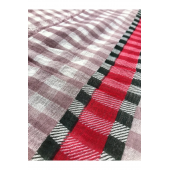 Açık Pembe Beyaz Kareli Şal 90x180 cm - 4