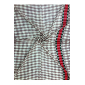 Açık Pembe Beyaz Kareli Şal 90x180 cm - 5