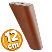 Linden Lüks Mobilya Kanepe Sehpa Tv Ünitesi Koltuk Ayağı 12 Cm Kahverengi Oval Baza Ayakları - 1