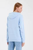 Süperlife Kadın Kapşonlu  Oversize Fit El Yazılı Brooklyn Baskılı İnce Sweatshirt SPR23SWk361 - 11