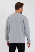 Süperlife Erkek Bisiklet Yaka Oversize Fit  El Yazılı Brooklyn İnce Sweatshirt SPR23SW331 - 10