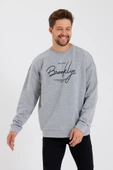 Süperlife Erkek Bisiklet Yaka Regular Fit  El Yazılı Brooklyn İnce Sweatshirt SPR23SW331 thumbnail 8