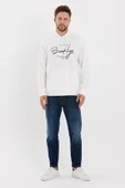 Süperlife Erkek Kapşonlu Regular Fit Brooklyn Baskılı İnce Sweatshirt SPR23SW361 - 6