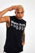 Süperlife Erkek Bisiklet Yaka Regular Fit New York Baskılı Tişort SPR22TS125 - 5