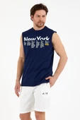 Süperlife Erkek Bisiklet Yaka Regular Fit New York Baskılı Tişort SPR22TS125 - 8
