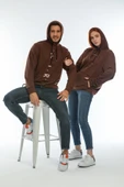 Süperlife Kadın Kapüşonlu Oversize Brooklyn Baskılı İnce Sweatshirt SPR22SWK161 - 3
