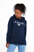 Süperlife Kadın Kapşonlu Regular Fit Tokya Baskılı İnce Sweatshirt SPR22SWK164 - 2
