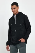 Erkek Kapşonlu Regular Fit Yarım Ferm.Kargo Cepli İnce Sweatshirt SPR22SW171 - 11