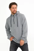 Süperlife Erkek Kapşonlu Regular Fit Yarım Fermuarlı İnce Sweatshirt SPR22SW170 - 3