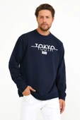 Süperlife Erkek Bisiklet Yaka Regular Fit Tokyo Basklı İnce Sweatshirt spr22sw134 - 2