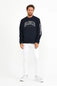 Süperlife Erkek Bisiklet Yaka Regular Fit Ön Ve Kol Baskılı İnce Sweatshirt SPR22SW133 - 4