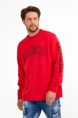 Süperlife Erkek Bisiklet Yaka Regular Fit Ön Ve Kol Baskılı İnce Sweatshirt SPR22SW133 - 6