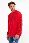 Süperlife Erkek Bisiklet Yaka Regular Fit Ön Ve Kol Baskılı İnce Sweatshirt SPR22SW133 - 8