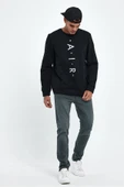 Süperlife Erkek Bisiklet Yaka Regular Fit Air Baskılı İnce Sweatshirt SPR22SW131 - 2