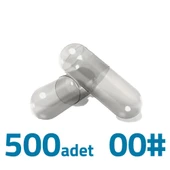 Büyük Boy Şeffaf Boş İlaç Kapsülü 00'' 500 Adet-1000mg Helal Sertifikalı - 1