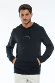 Süperlife Erkek Kapşonlu Slim Fit Brooklyn Basklı İnce Sweatshirt SPR22SW103 - 6