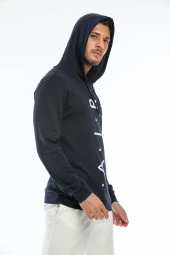 Erkek Kapşonlu Regular Air Baskılı İnce Sweatshirt SPR22SW104 - 1