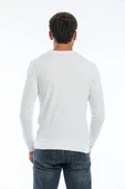 Süperlife Erkek Bisiklet Yaka Slim fit AR Baskılı İnce Sweatshirt SPR22sw101 - 5
