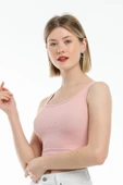 Süperlife Kadın Crop Örme Slim Fit  Atlet-Tişort SPR21Y19 - 3