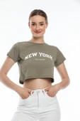 Süperlife Kadın Newyork Baskılı  Slim Fit  Tişort  SPR21Y15 - 6