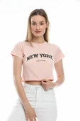 Süperlife Kadın Newyork Baskılı  Slim Fit  Tişort  SPR21Y15 - 2