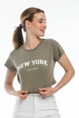 Süperlife Kadın Newyork Baskılı Slim Fit Tişort SPR21Y15 - 7