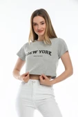 Süperlife Kadın Newyork Baskılı  Slim Fit  Tişort  SPR21Y15 - 10