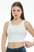 Süperlife Kadın Crop Örme Slim Fit  Atlet-Tişort  SPR21Y12 - 9