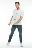 Süperlife Erkek Bisiklet Yaka Standart &Regular Fit  Aır Baskılı Tişort SPR21Y28 - 2