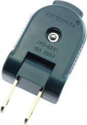 Erkek Konnektör 90 Derece Sağ Açı Dönebilen Fiş 2P 2W 10A/250V - 1