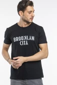 Süperlife Erkek Bisiklet yaka Brooklyn City Baskılı Tişort SPR 253 - 3